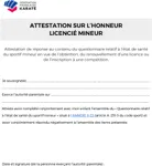 B2 ATTESTATION SANTE MINEUR